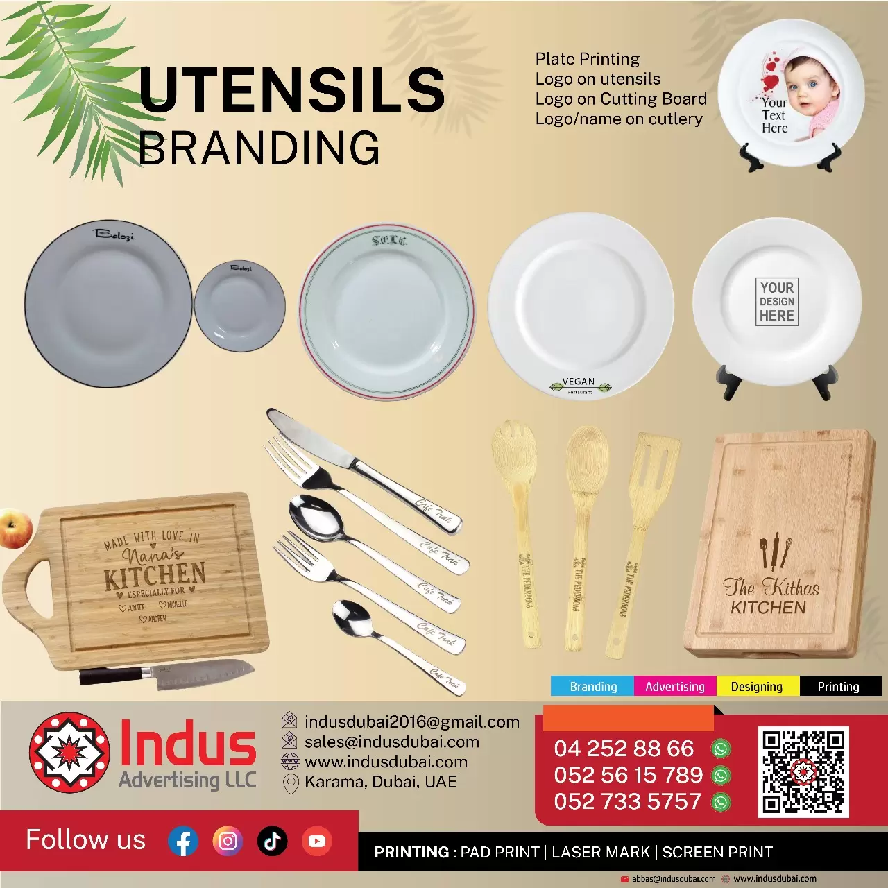 ceramic plates & utensils printing