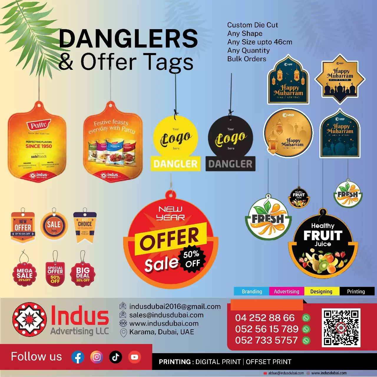 Danglers & tags printing