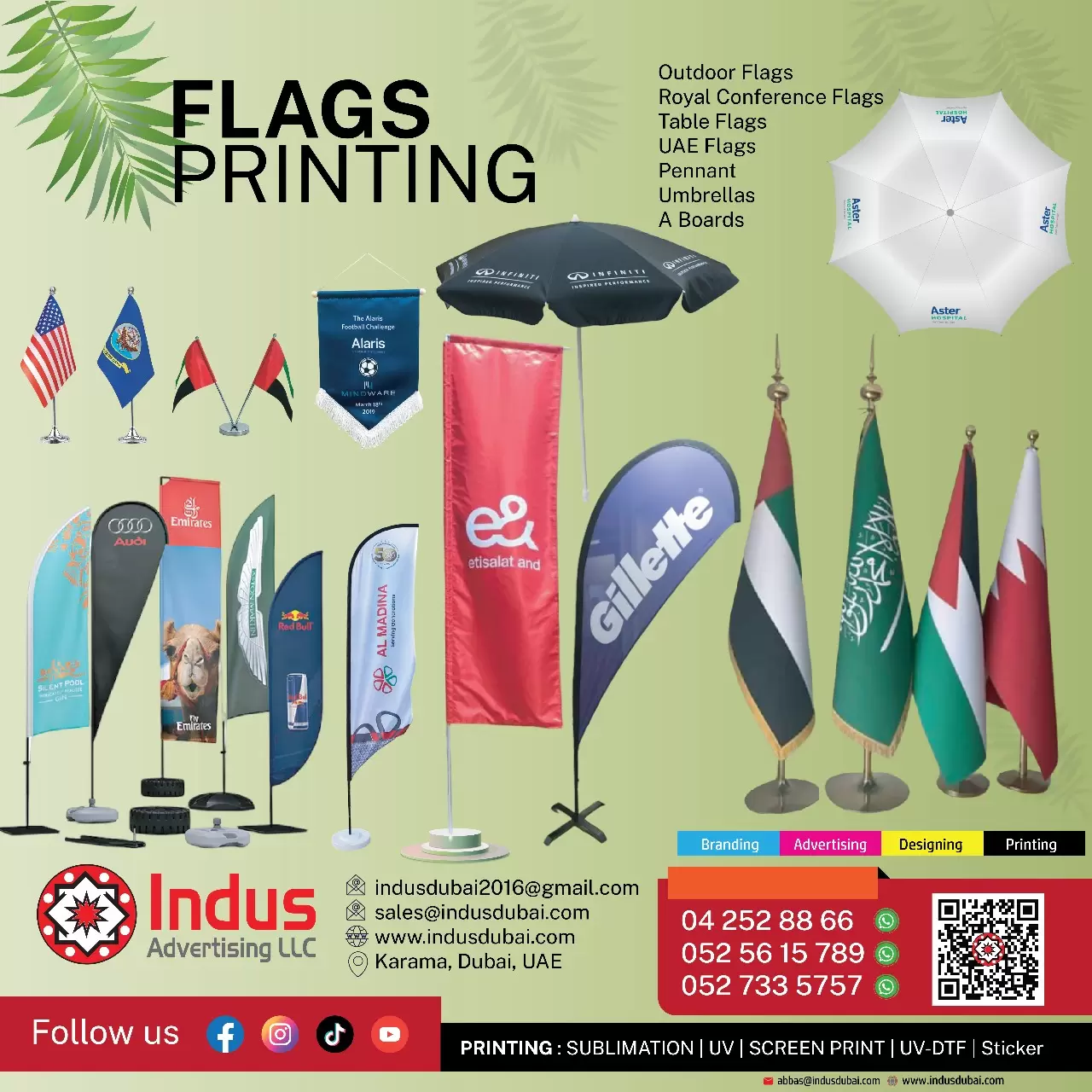 Large size flags print