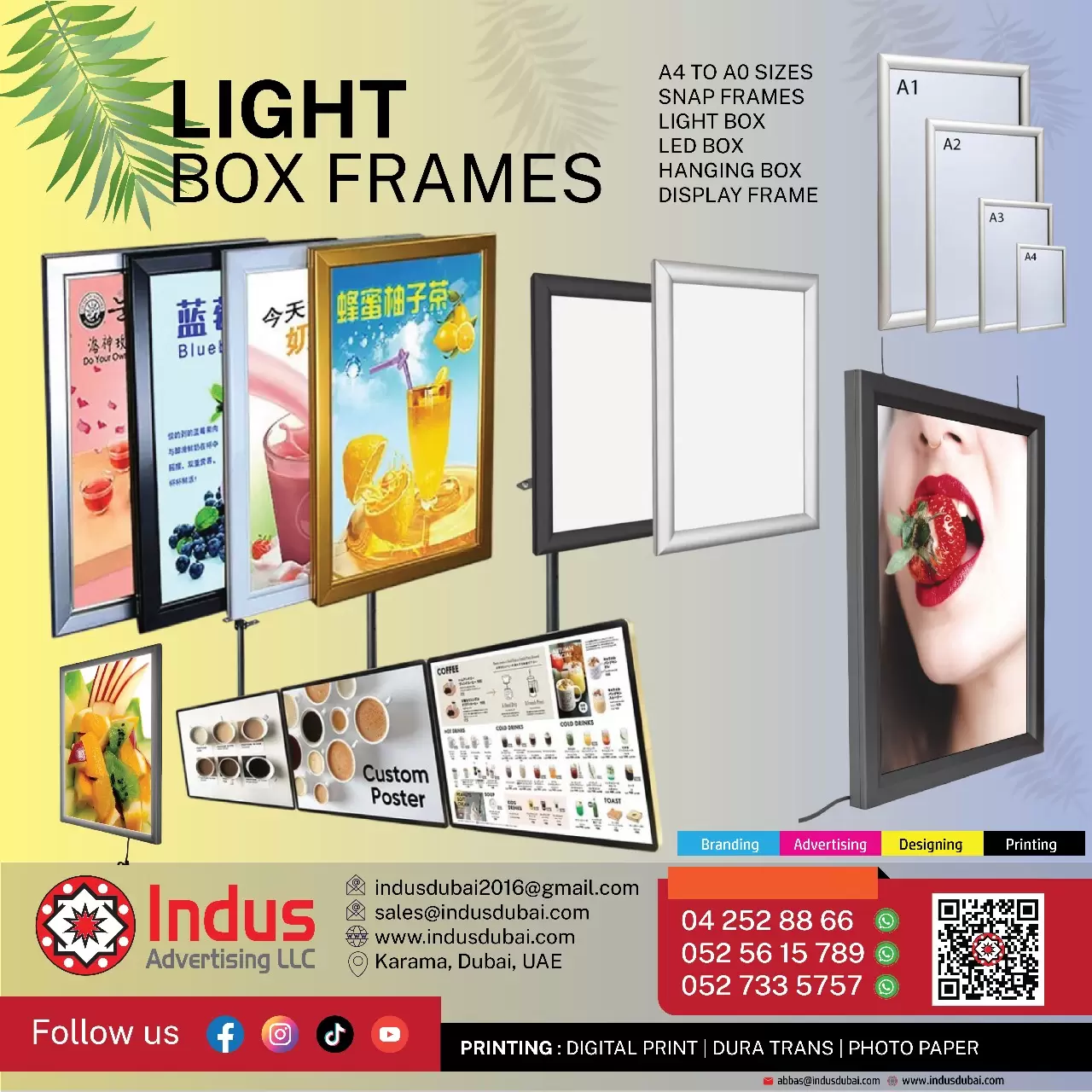 light box frames dubai