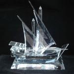 Majestic Crystal Dhow Sculpture