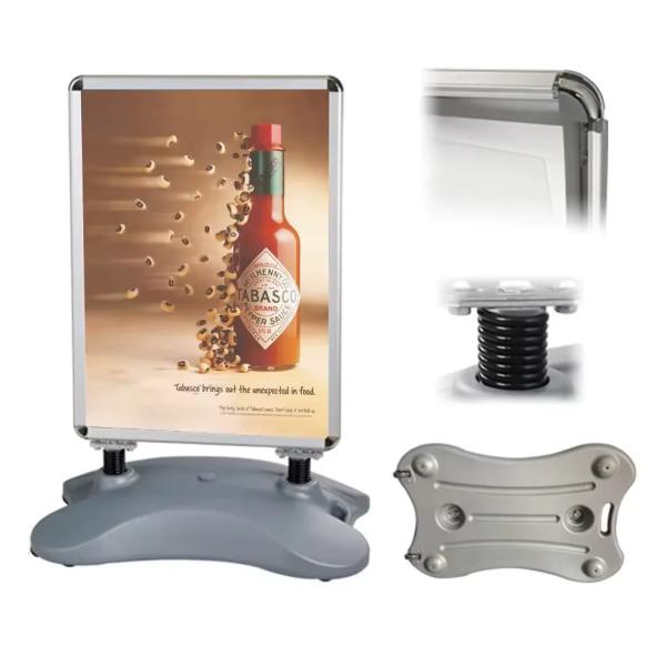 Double-Sided A-Board with Aluminium Profile & Water Base – 70 × 100 cm (with Wheels)