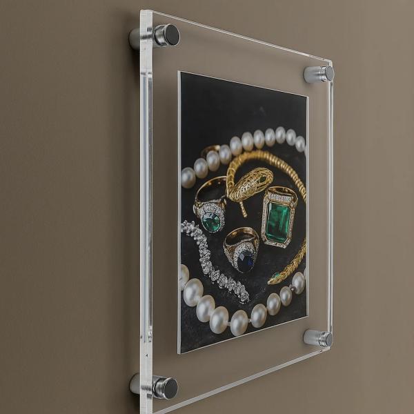 Clear Acrylic Door Sign with Spacers