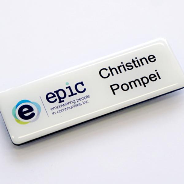 Name Badge with Epoxy