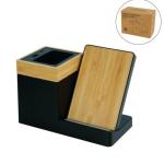 Bamboo Pen Holder with 15W Wireless Charger