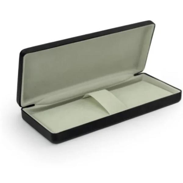 Black Pen Box in PU Leather with Soft Velvet Interior