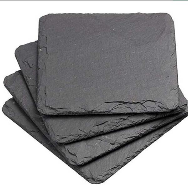 Square Black Slate Coaster