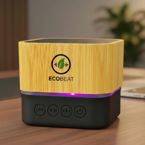 The Lumina Eco-Pulse: Bamboo & LED Bluetooth Speaker