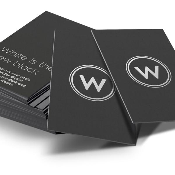 White Ink Business Cards