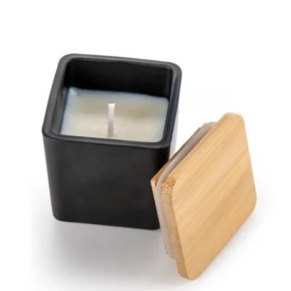 Scented Candle in Square Glass Bottle