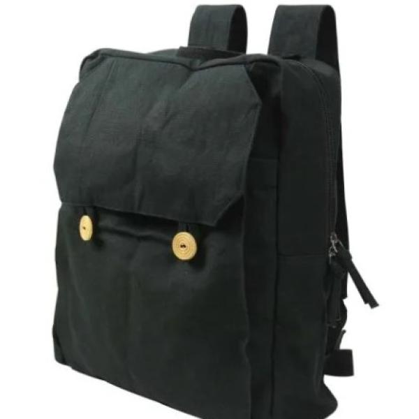 Natural Cotton Backpack with Zipper Closure