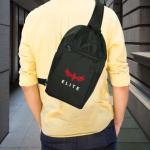 Sling Crossbody Bags In Black Nylon Material