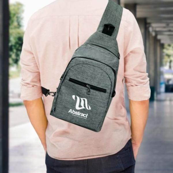 Triangular Sling Crossbody Bags with Headphone Hole