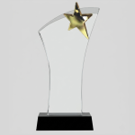 Premium Star-Emblem Crystal Award (23cm)