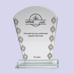 Arched Crystal Award Trophy
