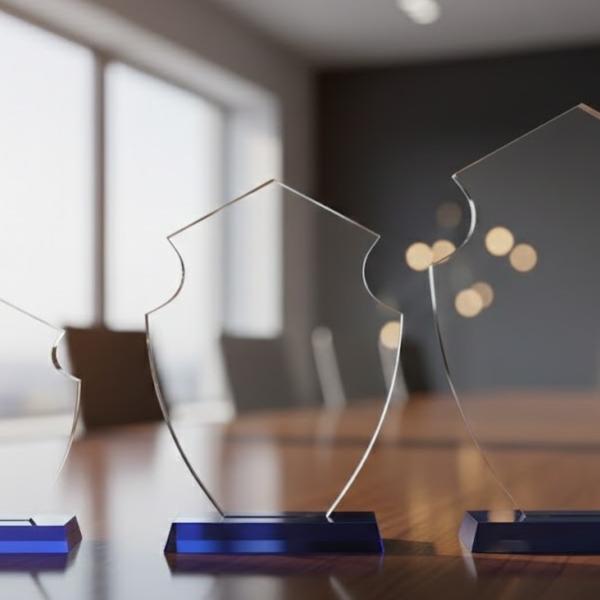 Azure Peak Shield Crystal Award