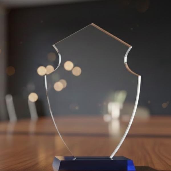 Azure Peak Shield Crystal Award