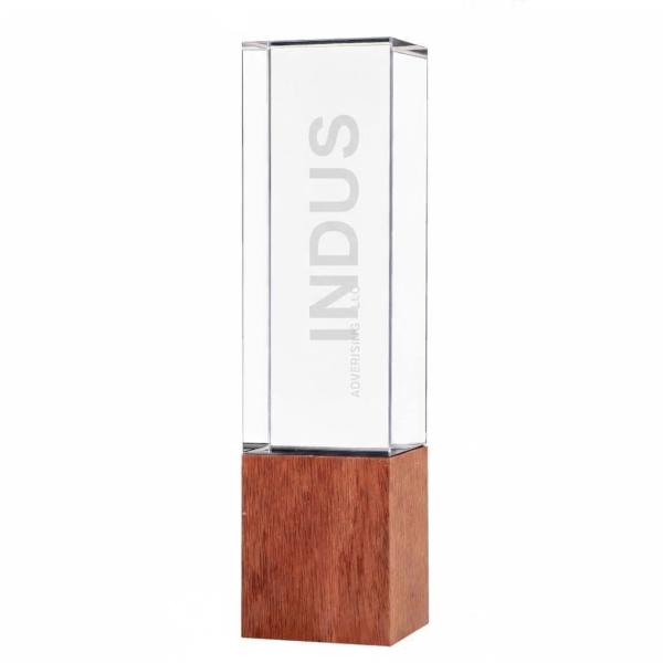 Cuboid Shaped Crystal Award