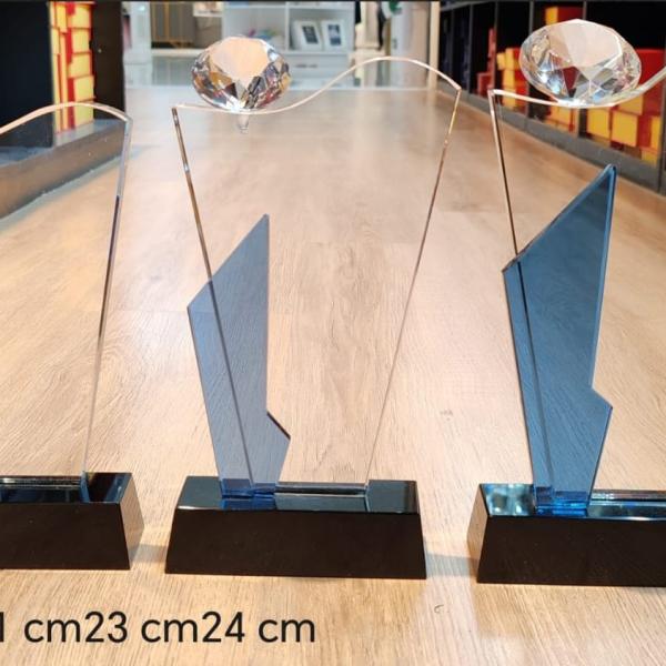 Crystal Award with diamond on top