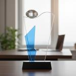 Crystal Award with diamond on top