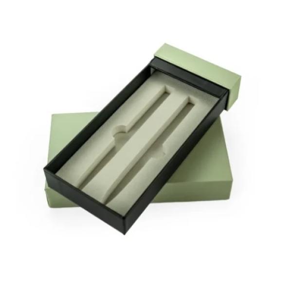 Dual Pen Box Slide to Open in Hard Cardboard Material
