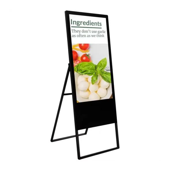 Automatic Electronic Display Stand, 43", Black Color with Single-Sided LED Board