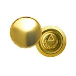 Gold Round Metal Badges with Magnet Attachment