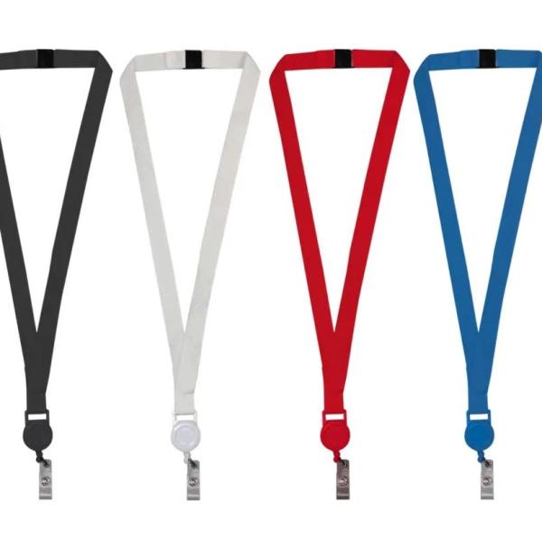 Lanyard with Reel Badge and Safety Lock