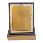 Premium Leatherette & Gold Filigree Recognition Plaque