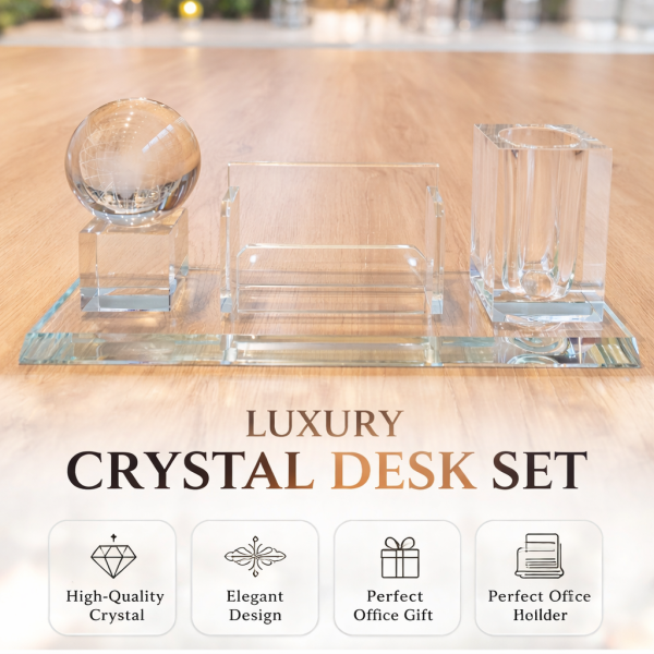 Luxury Crystal Desk Set – 29 x 12 cm