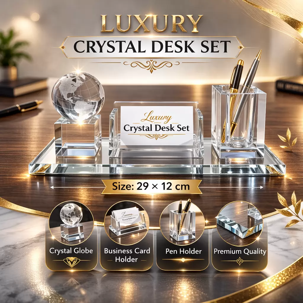 Luxury Crystal Desk Set – 29 x 12 cm