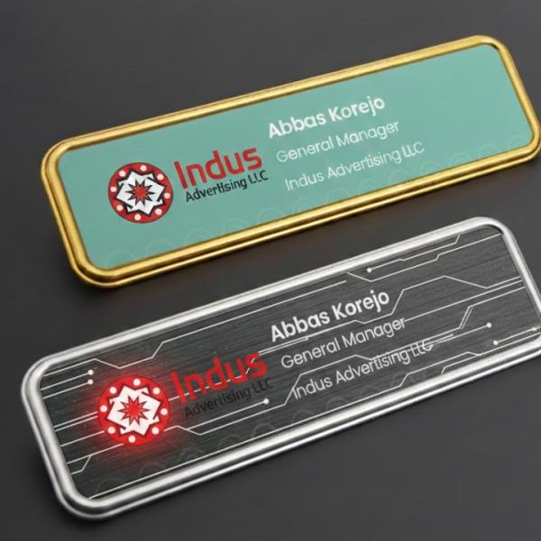 Silver & Gold Sublimation Name Badges
