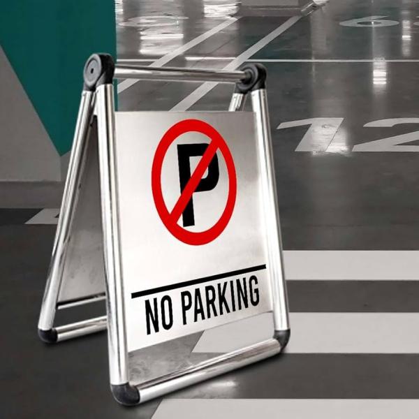 No Parking Stainless Steel Stand