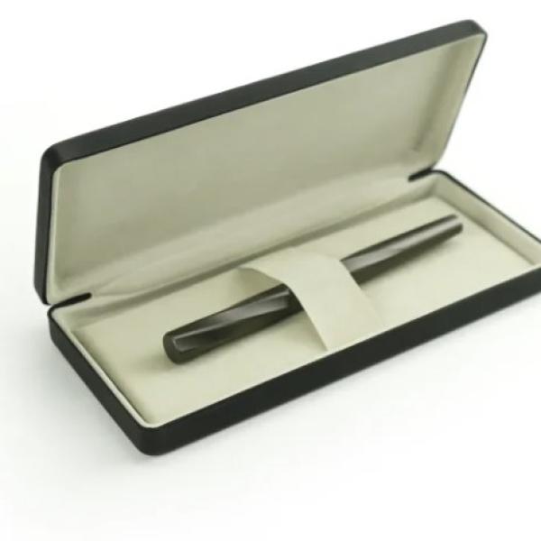 Black Pen Box in PU Leather with Soft Velvet Interior