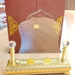 Luxury Crystal Glass Award with Premium Gold Base