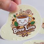 PVC White Half-Cut Stickers (Kiss-Cut)