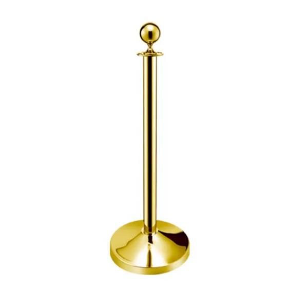 Golden Queue Stand – Premium Post with Ball Top