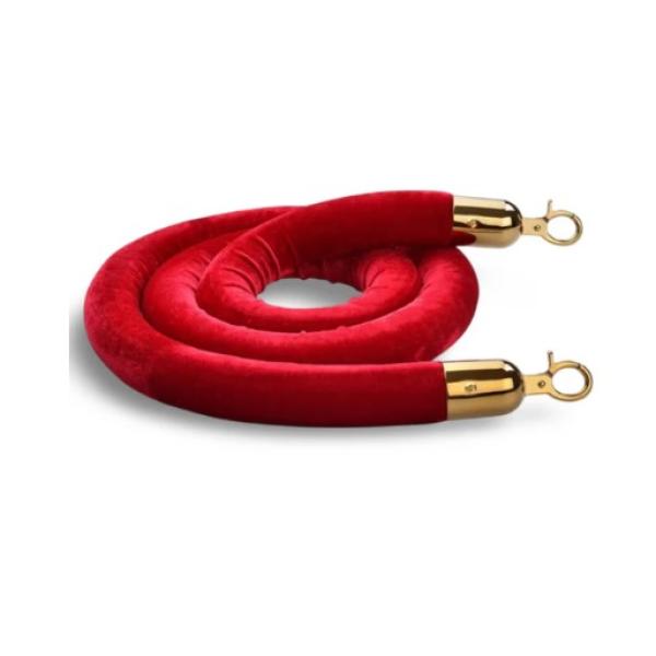 Twisted Red Rope with Gold/Sillver Ends