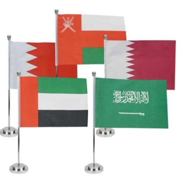 Flag with Metal Pole and Silver Base