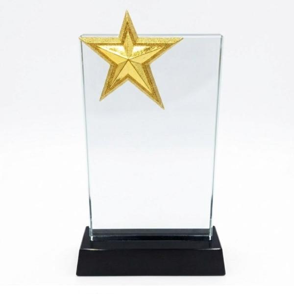 Premium Star-Emblem Crystal Award (23cm)