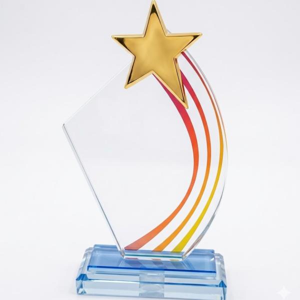 Elegant Shooting Star Acrylic Award – 24cm