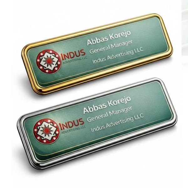 Silver & Gold Sublimation Name Badges