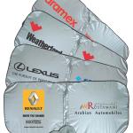 Car Sunshade Nylon Silver Black