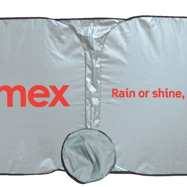 Car Sunshade Nylon Silver Black