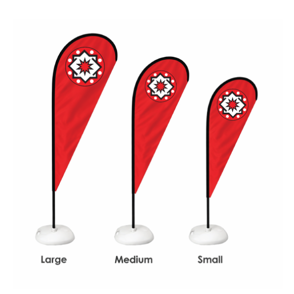 Teardrop Flag -Metal Pole With Base