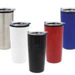 Double-Wall Travel Mugs with Clear Lid