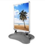 Double-Sided A-Board with Aluminium Profile & Water Base – 70 × 100 cm (with Wheels)