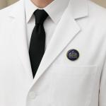 Gold Round Metal Badges with Magnet Attachment