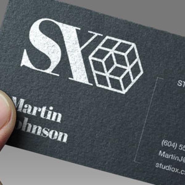 White Ink Business Cards