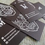 White Ink Business Cards